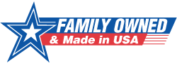 family owned & made in USA badge